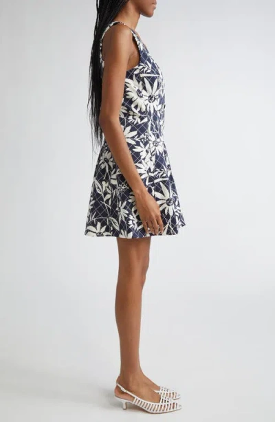Veronica Beard Lou Mini Dress In Navy Dove In Blue