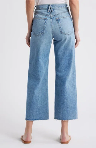 Slvrlake Grace Raw Hem High Waist Ankle Wide Leg Jeans