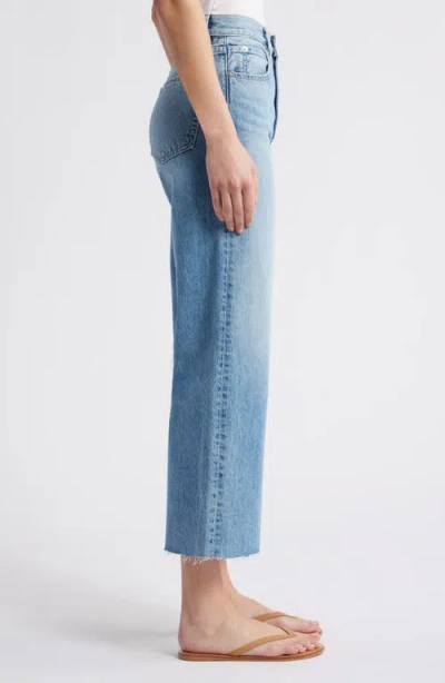 Slvrlake Grace Raw Hem High Waist Ankle Wide Leg Jeans