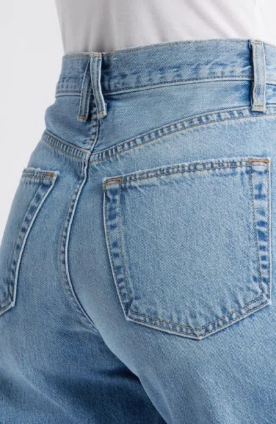 Slvrlake Grace Raw Hem High Waist Ankle Wide Leg Jeans