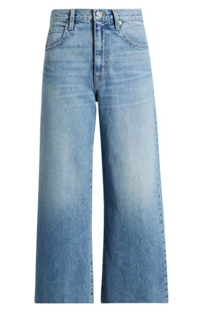 Slvrlake Grace Raw Hem High Waist Ankle Wide Leg Jeans
