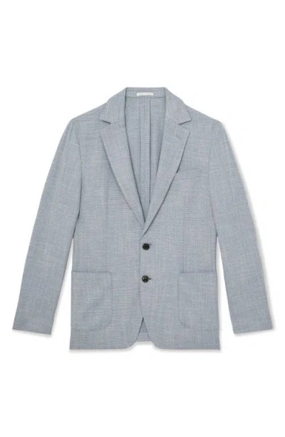 Reiss Soft Blue Slim Fit Single Breasted Blazer With Cotton In Red