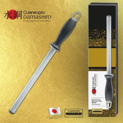 Cuisine::pro Damashiro 8" Sharpening Steel In Black