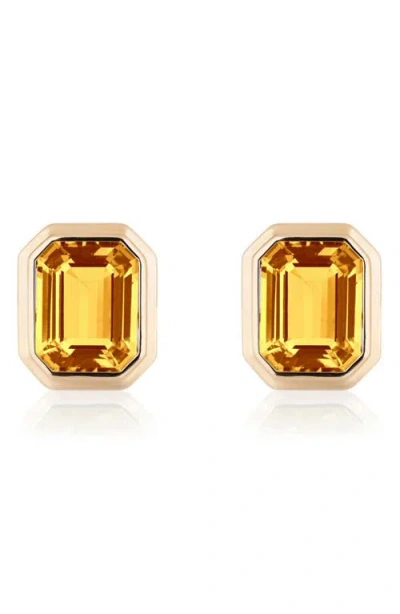 Goshwara Manhattan Stud Earrings In Orange