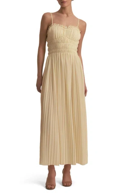 Favorite Daughter The Best Dressed Guest Pleated Maxi Dress In Neutral