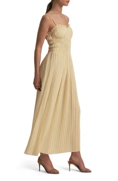 Favorite Daughter The Best Dressed Guest Pleated Maxi Dress In Neutral