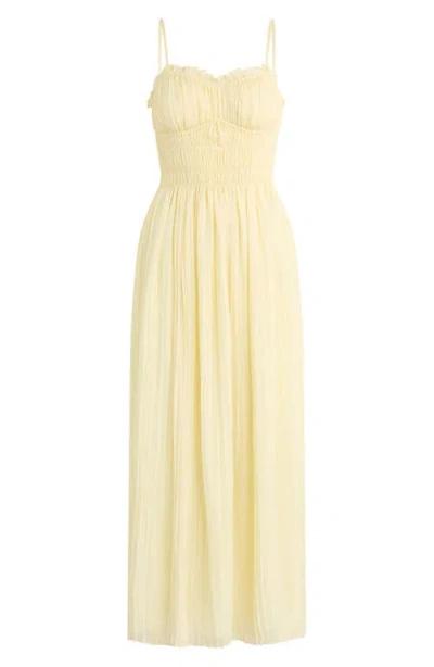 Favorite Daughter The Best Dressed Guest Pleated Maxi Dress In Neutral