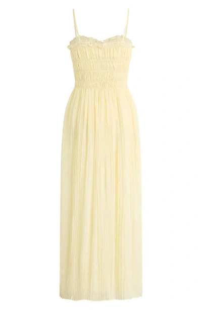 Favorite Daughter The Best Dressed Guest Pleated Maxi Dress In Neutral