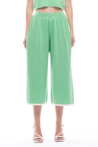 Toit Volant Kira Knit Long Shorts In Green