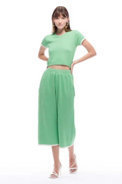 Toit Volant Kira Knit Long Shorts In Green