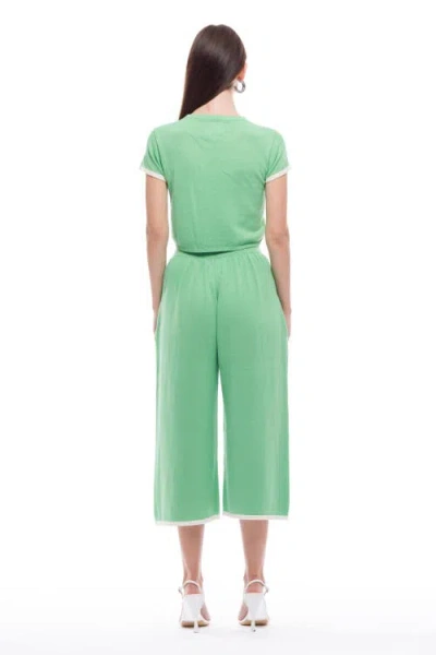 Toit Volant Kira Knit Long Shorts In Green
