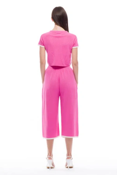 Toit Volant Kira Knit Long Shorts In Pink