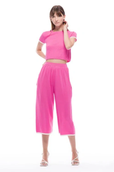 Toit Volant Kira Knit Long Shorts In Pink