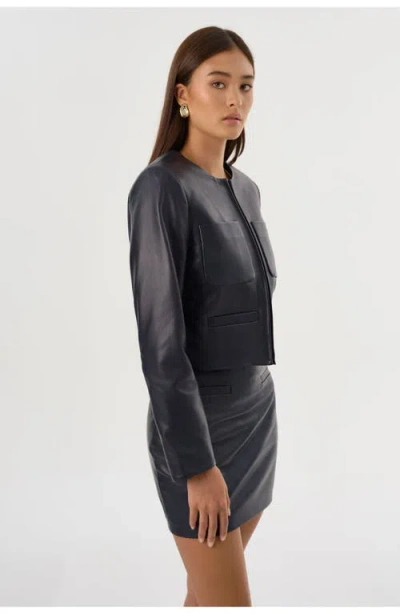 Lamarque Linette Leather Jacket In Black
