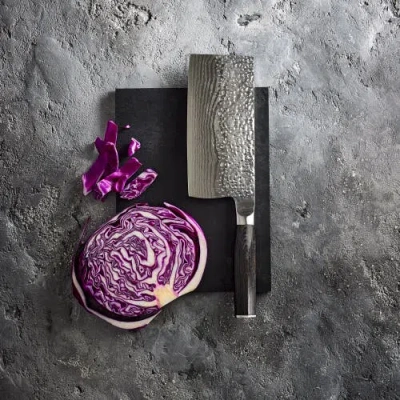 Cuisine::pro Damashiro 6.5in Emperor Cleaver In Silver