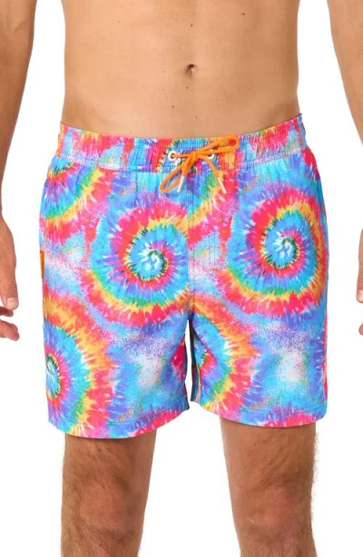 Opposuits Mr. Tie Dye Swim Trunks In Multi