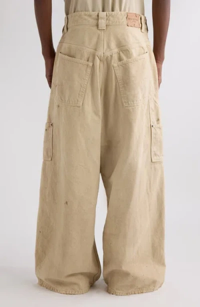 Balenciaga Straight Trousers Contrast Panels In Yellow