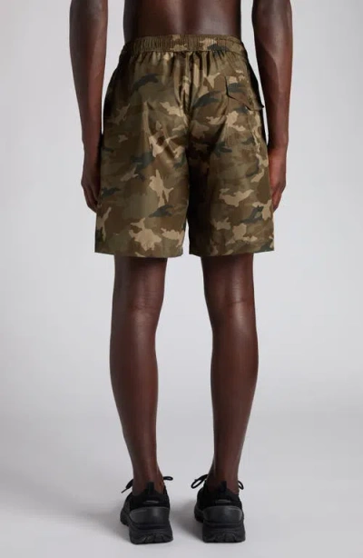 Moncler Boxer Mare Camouflage Swim Trunks In Multi