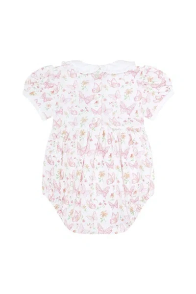 Nellapima Butterflies Print Smocked Bubble In Pink