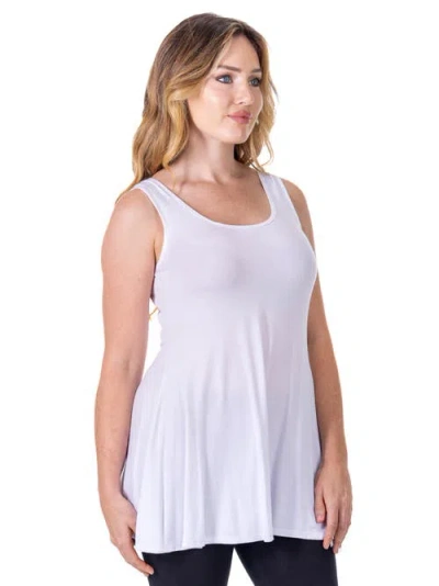 24seven Comfort Apparel Scoop Neck Sleeveless Tunic Top