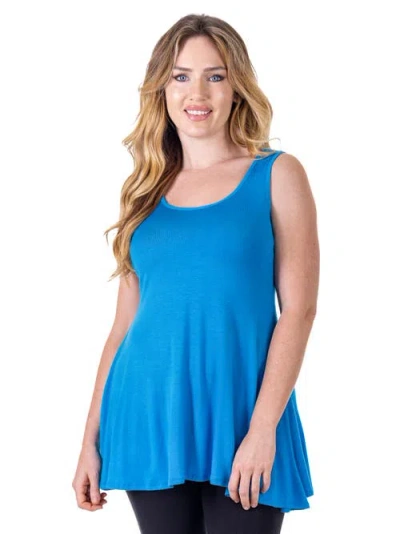 24seven Comfort Apparel Scoop Neck Sleeveless Tunic Top