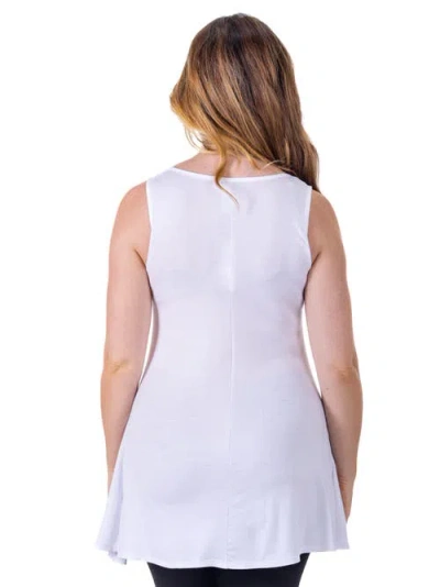 24seven Comfort Apparel Scoop Neck Sleeveless Tunic Top
