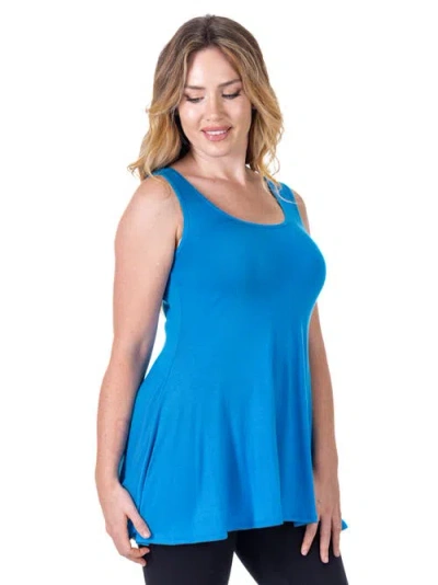 24seven Comfort Apparel Scoop Neck Sleeveless Tunic Top