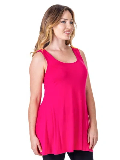 24seven Comfort Apparel Scoop Neck Sleeveless Tunic Top