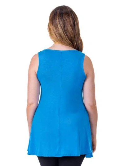 24seven Comfort Apparel Scoop Neck Sleeveless Tunic Top