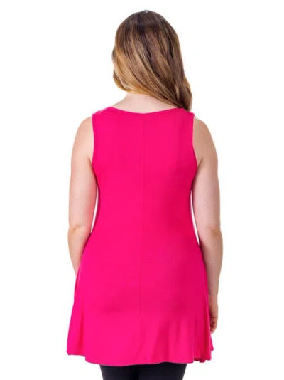 24seven Comfort Apparel Scoop Neck Sleeveless Tunic Top