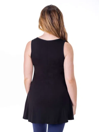 24seven Comfort Apparel Scoop Neck Sleeveless Tunic Top