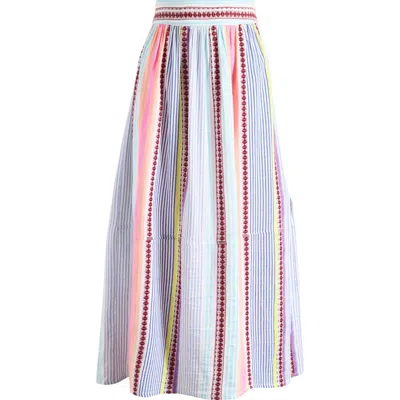 Lemlem Tola Embroidered Cover-up Wrap Maxi Skirt