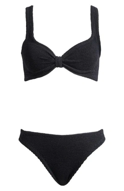 Hunza G Bonnie Crinkle Twist Two-piece Swimsuit
