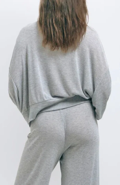 Andine Taia Antibes Pointelle Sweatshirt In Gray