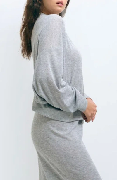 Andine Taia Antibes Pointelle Sweatshirt In Gray