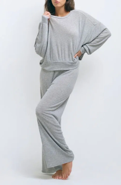 Andine Taia Antibes Pointelle Sweatshirt In Gray