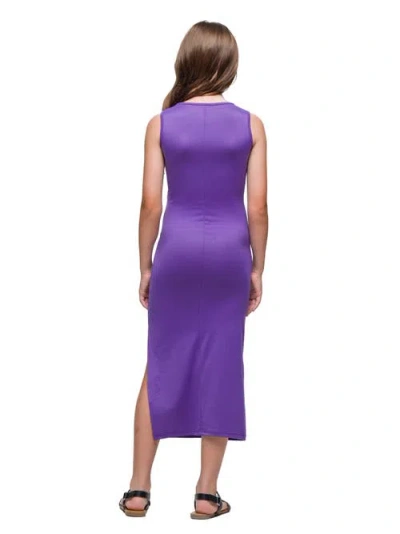 24sevenkid Side Slit Maxi Dress In Purple