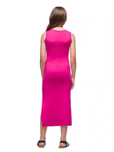 24sevenkid Side Slit Maxi Dress In Pink