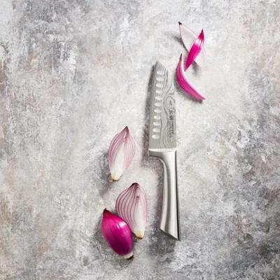 Cuisine::pro Damashiro 5.5" Santoku Knife In Metallic