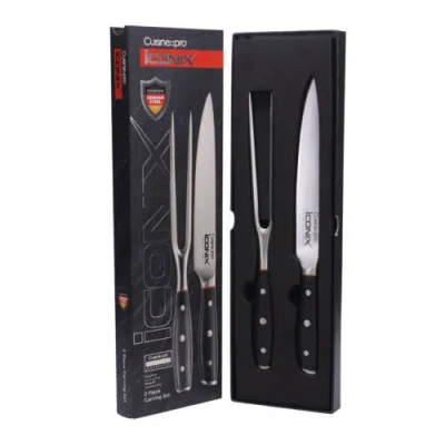 Cuisine::pro Iconix Carving Knife Set, 2 Piece In Black
