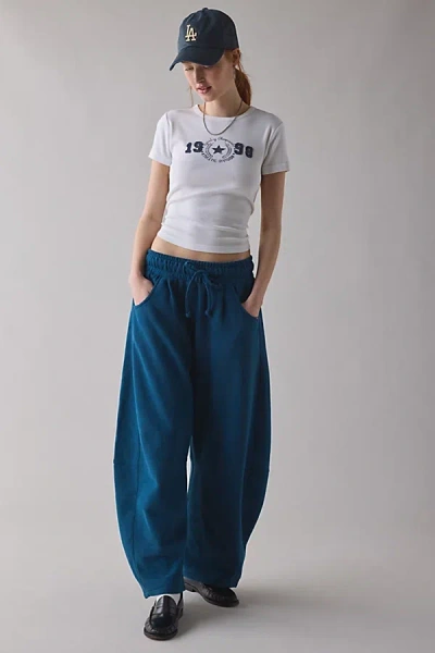 Out From Under Essential Barrel Leg Sweatpant In Dark Blue, Women's At Urban Outfitters