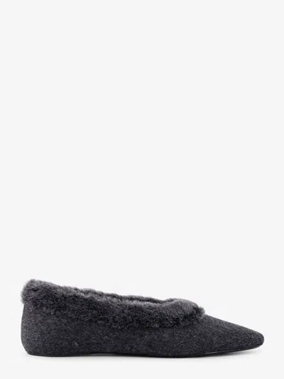 Totême Shearling Edge Wool Ballerinas