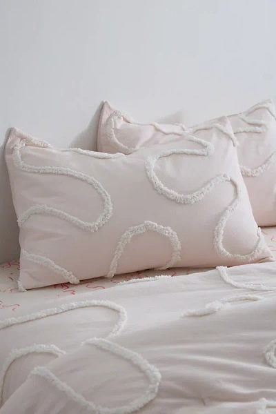 Urban Outfitters Quinn Wiggle Tufted Sham Set In Pink At