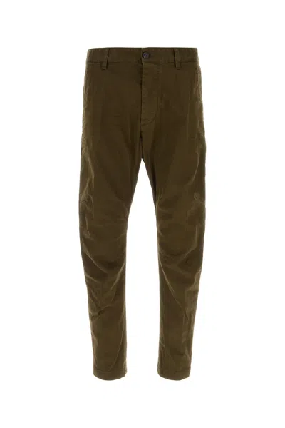 Dsquared2 Dsquared Olive Green Stretch Cotton Sexy Chino Pant In Green