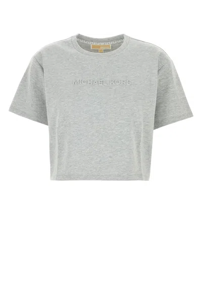 Michael Michael Kors Michael By Michael Kors Grey Cotton Blend T-shirt In Gray