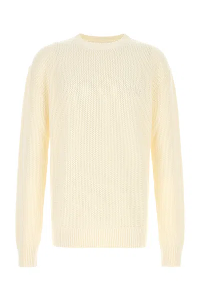 Amiri Crochet Sweater With Ribbed Cuffs And Hem In Yellow