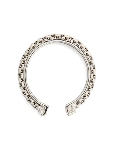 Jil Sander Textured Ring In Metallic