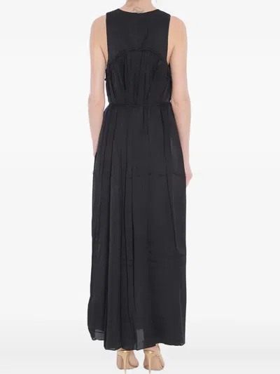 Zimmermann Balance Swing Pleated Cut-out Maxi Dress In Black