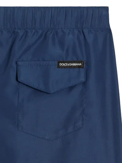 Dolce & Gabbana Dg Swim Trunks In Blue
