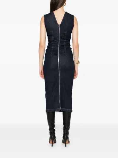 Sportmax Denim Midi Dress In Black